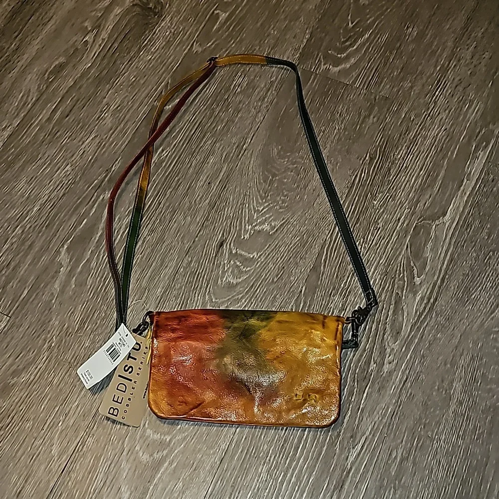 #BedStu Cadence Monarch Tie Dye Cross Body Leather Bag!! Nwts!! - Picture 4 of 13